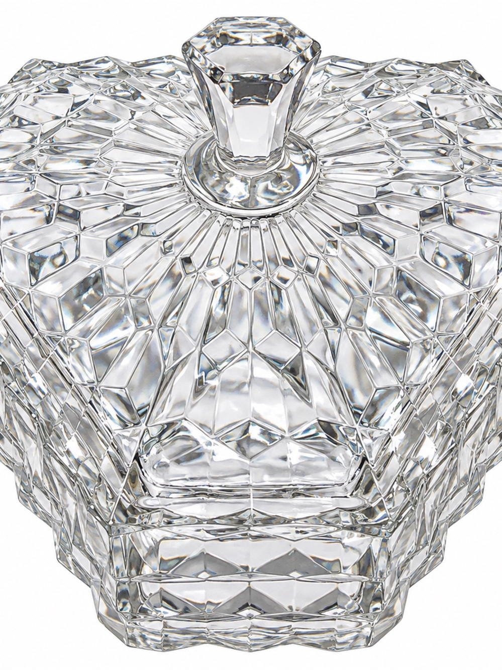UV Reactive Glass Covered Candy Dish - Clear Glass Home Accent